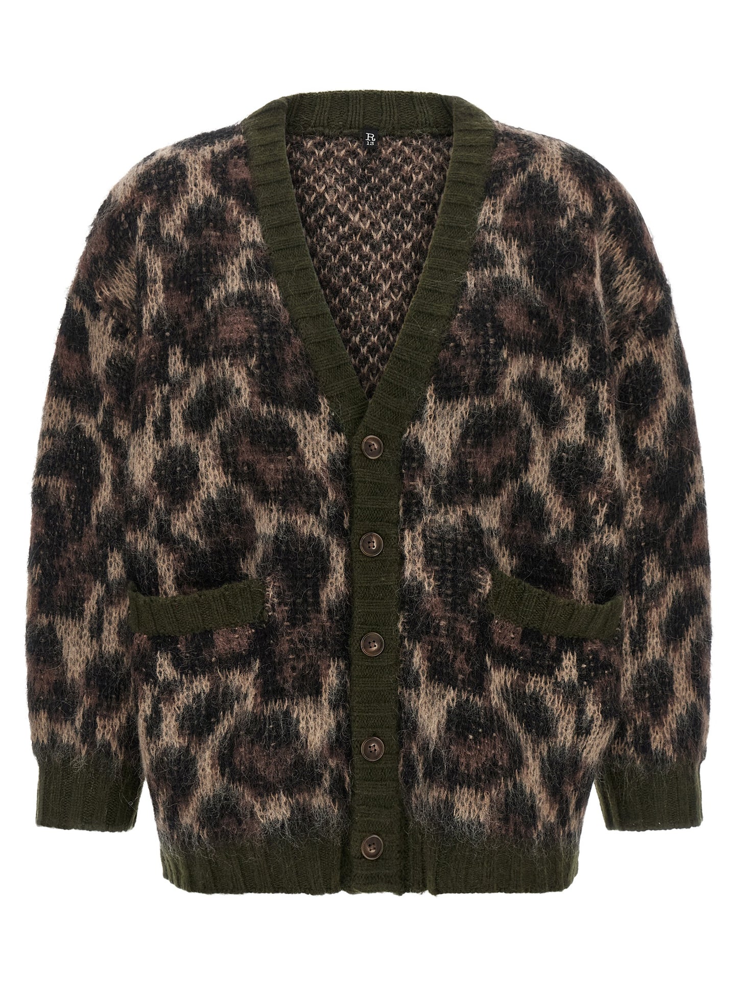 R13 Brown Nylon Cardigan