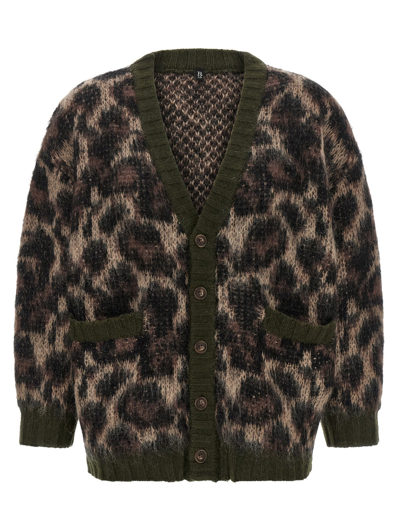 R13 Brown Nylon Cardigan