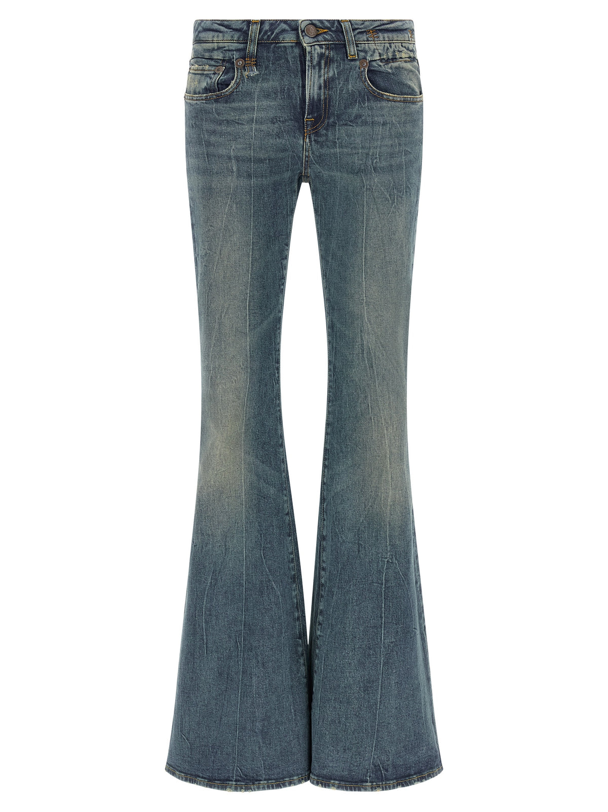 Jean évasé en coton bleu R13
