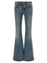 Jean évasé en coton bleu R13