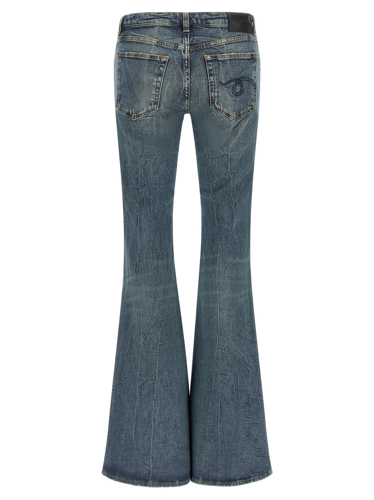 Jean évasé en coton bleu R13