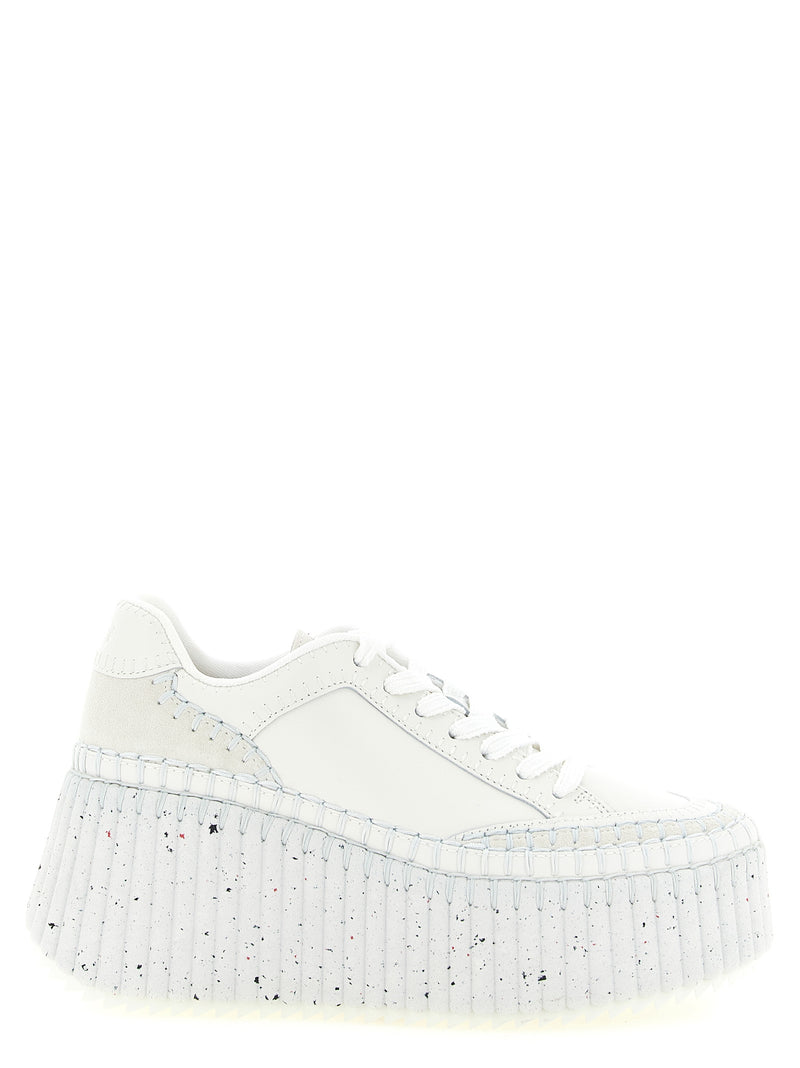 Sandales compensées Chloé en polyester blanc