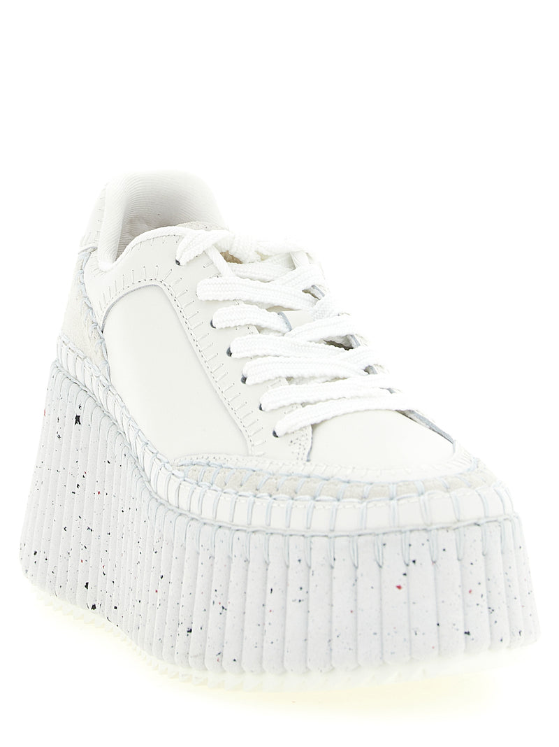 Sandales compensées Chloé en polyester blanc