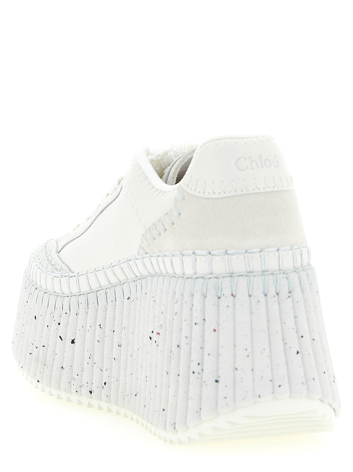 Sandales compensées Chloé en polyester blanc