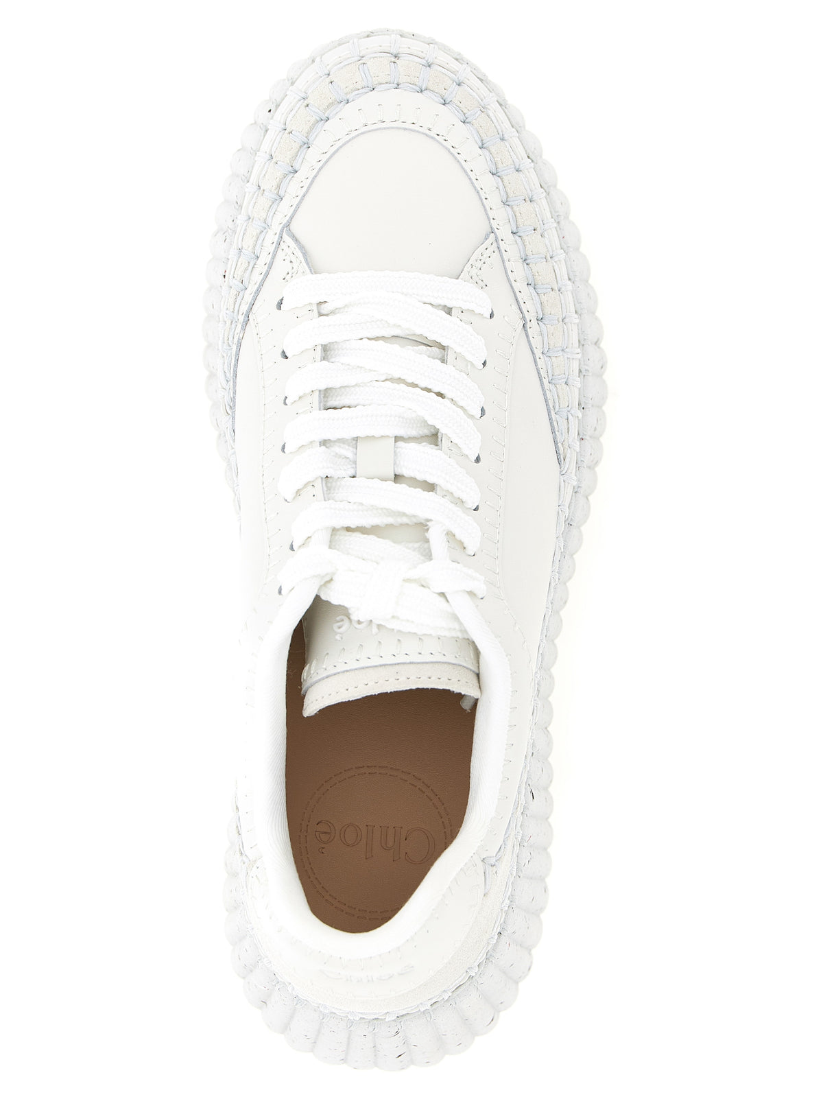 Sandales compensées Chloé en polyester blanc