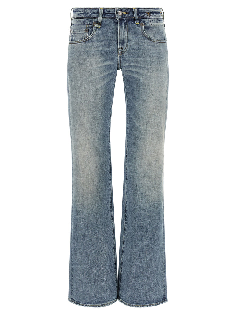 R13 Blue Cotton Flared Jeans