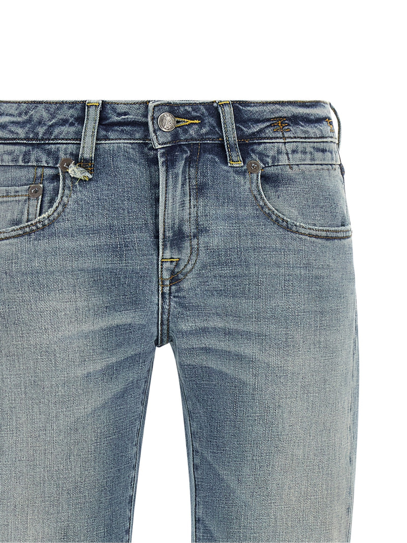 R13 Blue Cotton Flared Jeans