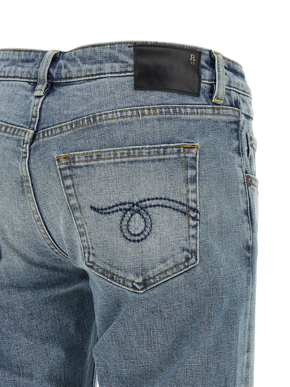 Jean évasé en coton bleu R13