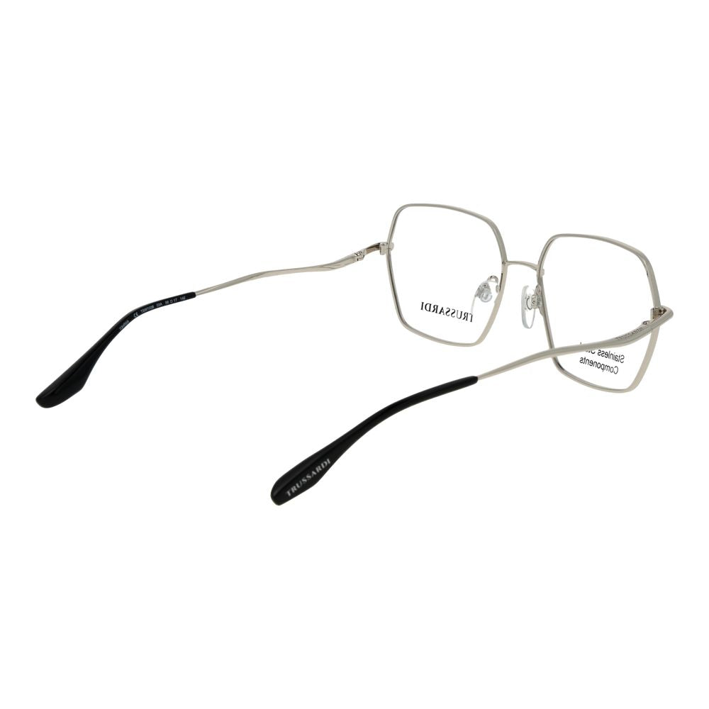Lunettes (monture) en acier inoxydable argenté Trussardi