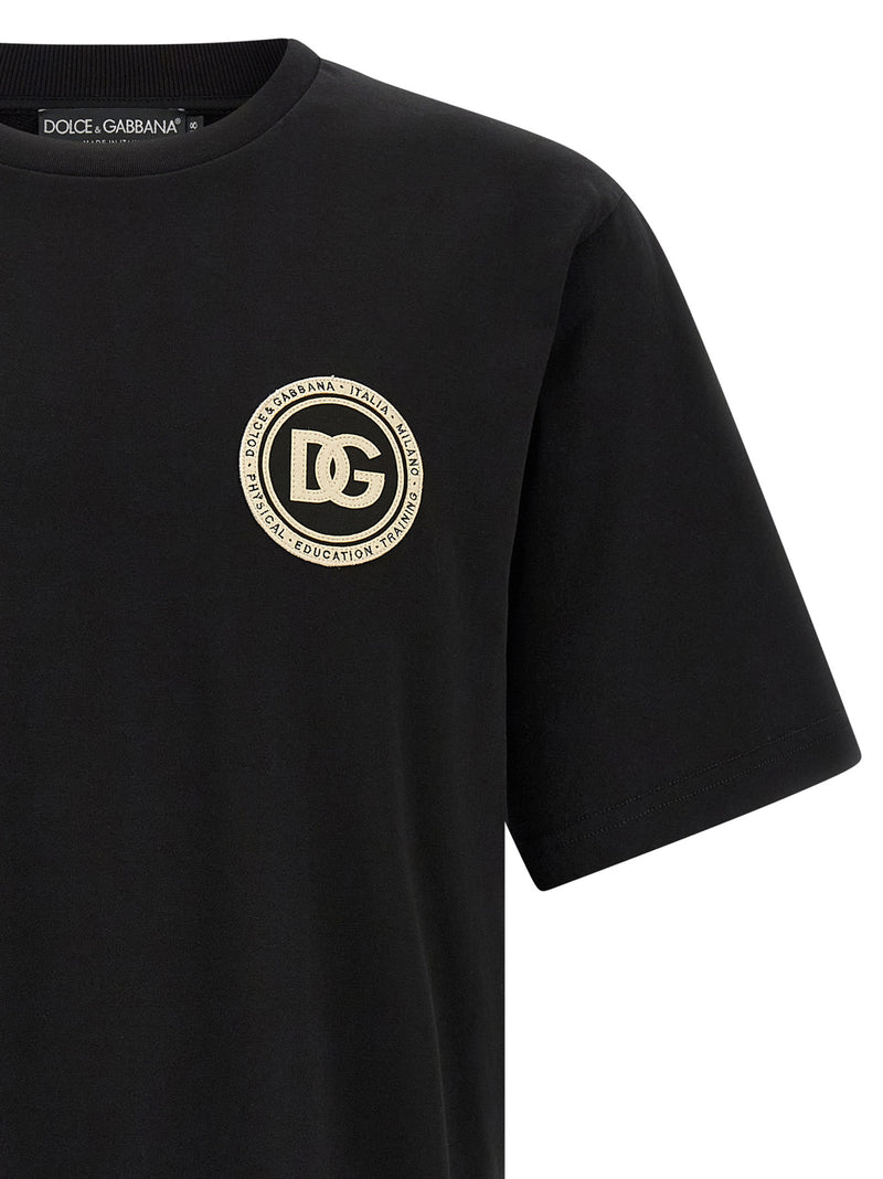 T-shirt en coton noir Dolce &amp; Gabbana