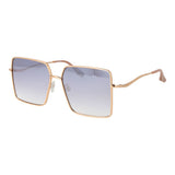 Lunettes de Soleil Trussardi en Acier Inoxydable Doré