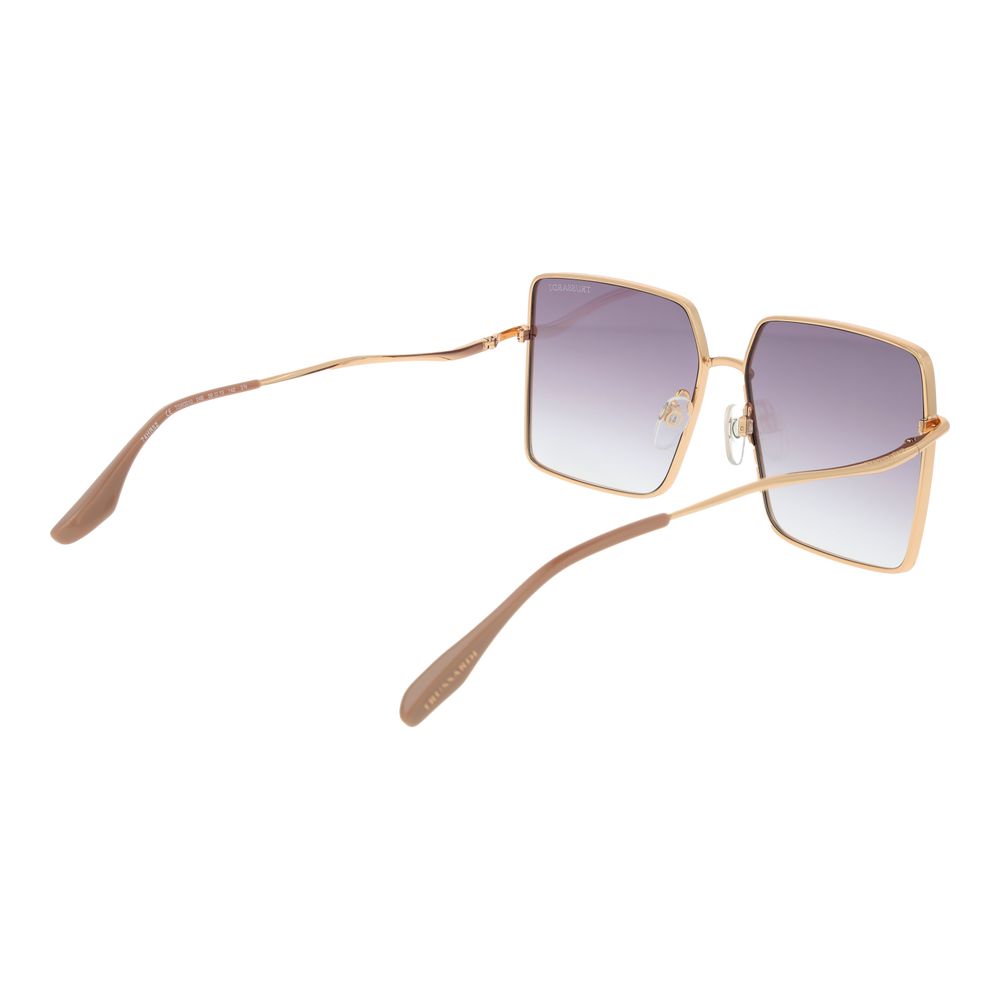 Lunettes de Soleil Trussardi en Acier Inoxydable Doré