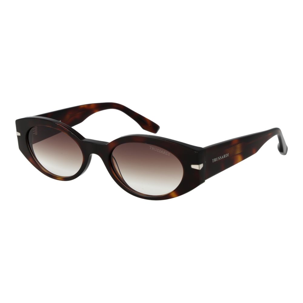 Lunettes de soleil Trussardi en acétate marron