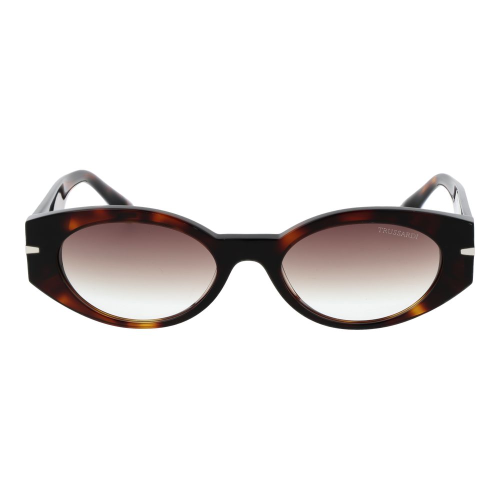 Lunettes de soleil Trussardi en acétate marron