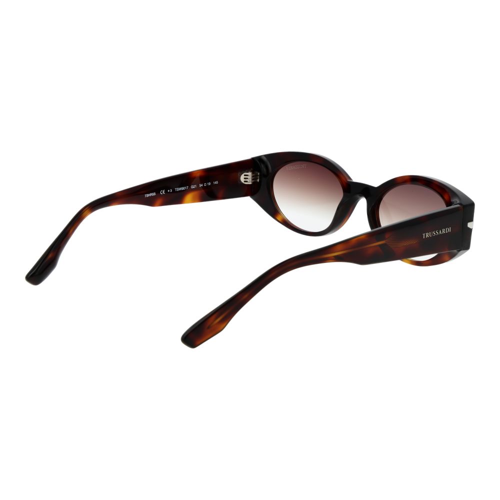 Lunettes de soleil Trussardi en acétate marron