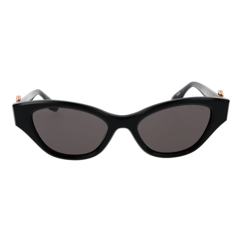 Trussardi Black Acetate Cat Eye Sunglasses for Women