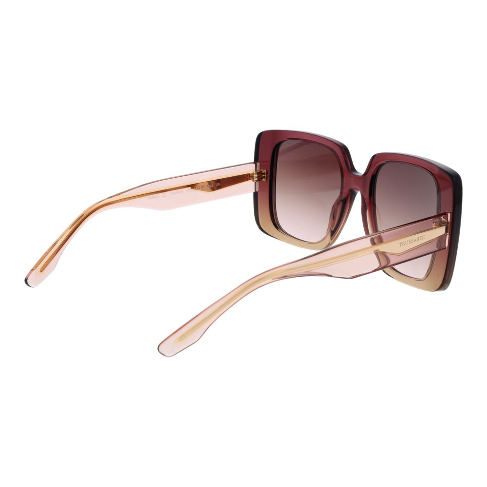 Lunettes de soleil Trussardi en acétate rose