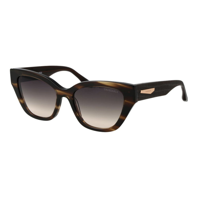 Trussardi Brown Acetate Cat Eye Sunglasses for Women