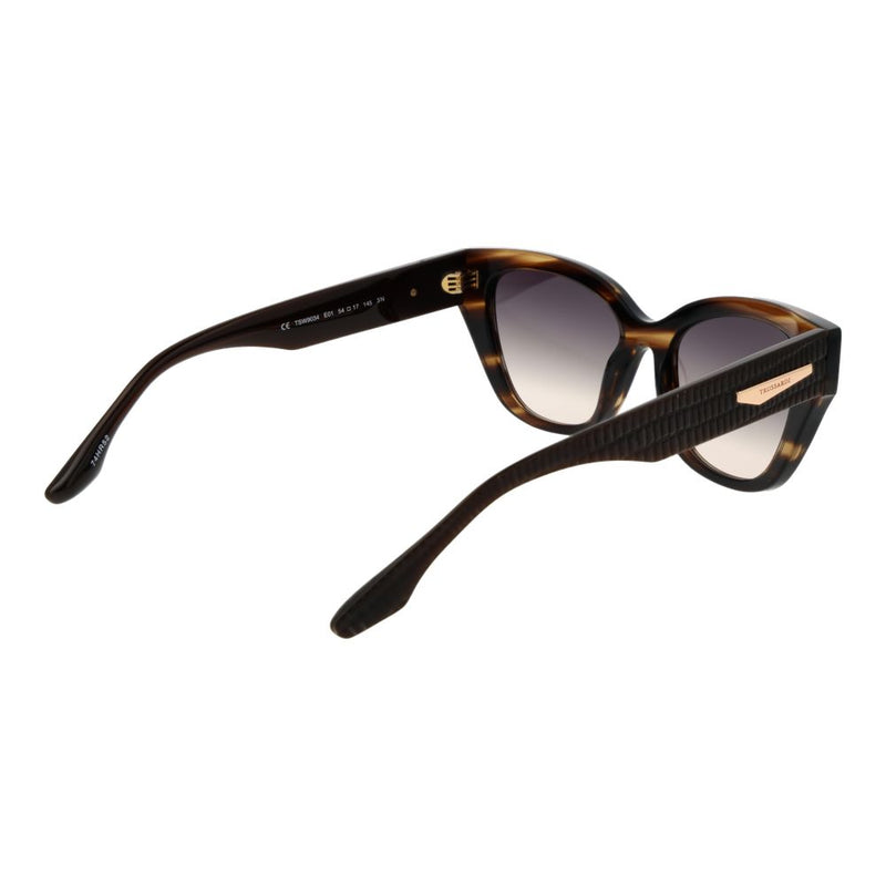 Trussardi Brown Acetate Cat Eye Sunglasses for Women