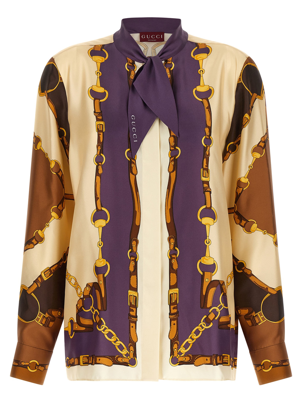 Chemisier en soie multicolore Gucci
