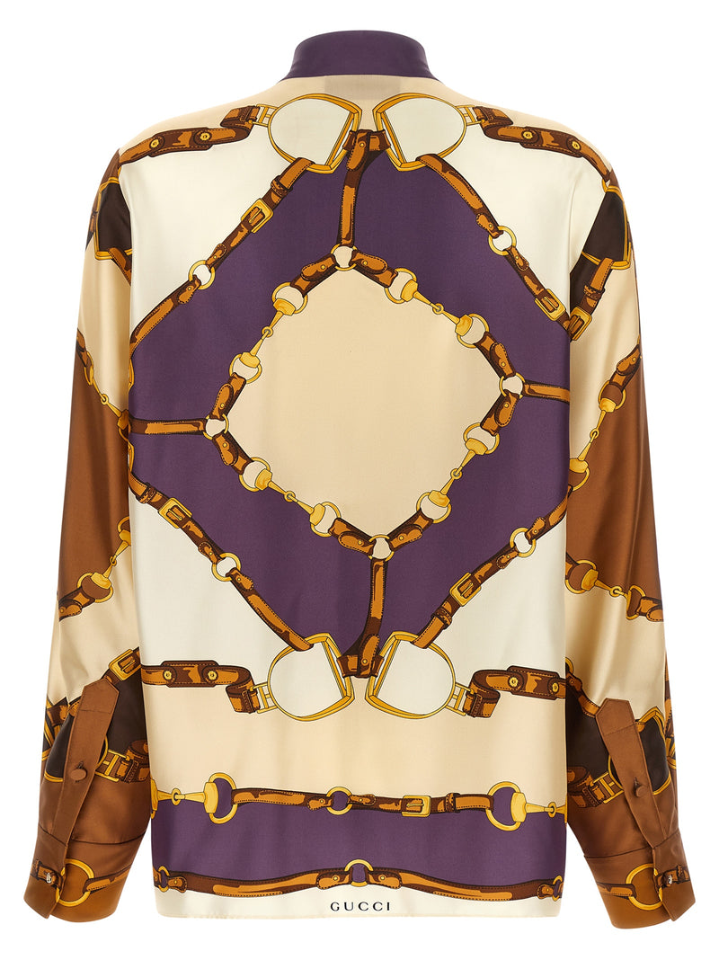 Chemisier en soie multicolore Gucci
