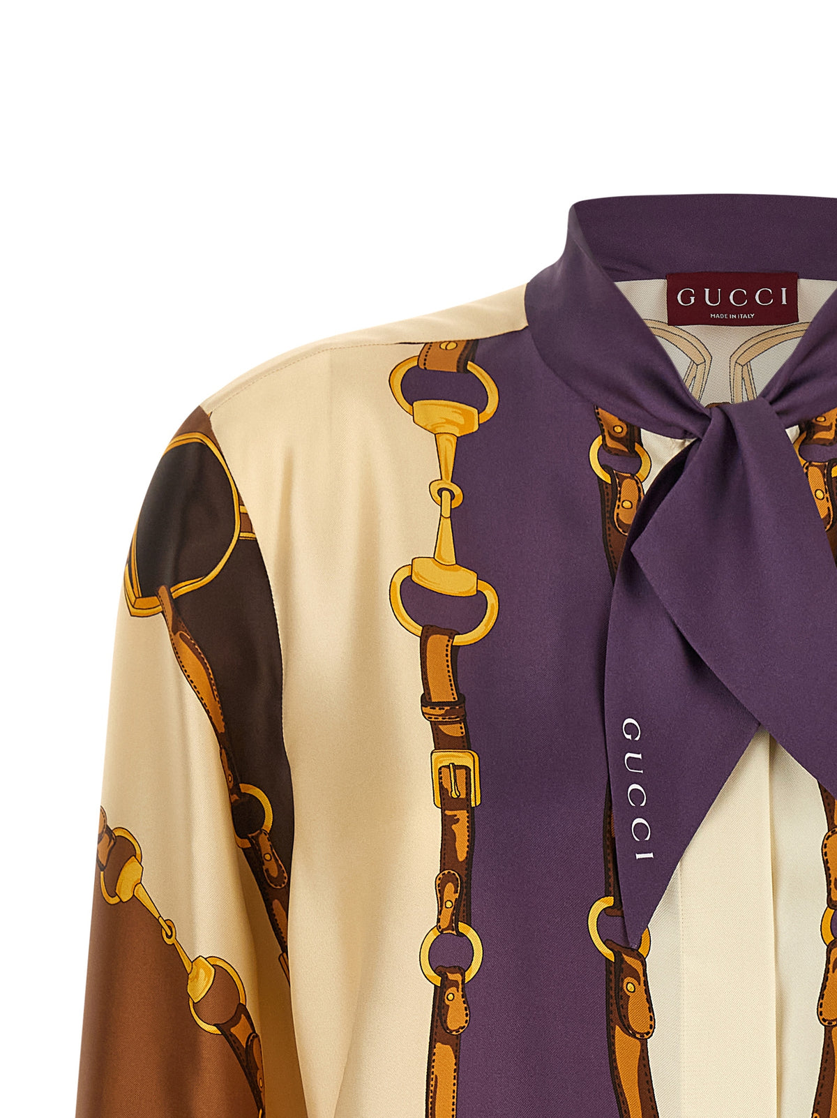 Chemisier en soie multicolore Gucci