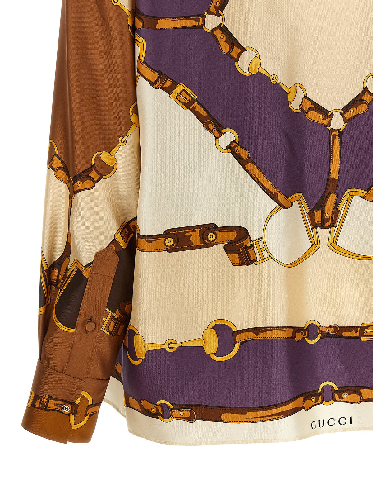 Chemisier en soie multicolore Gucci