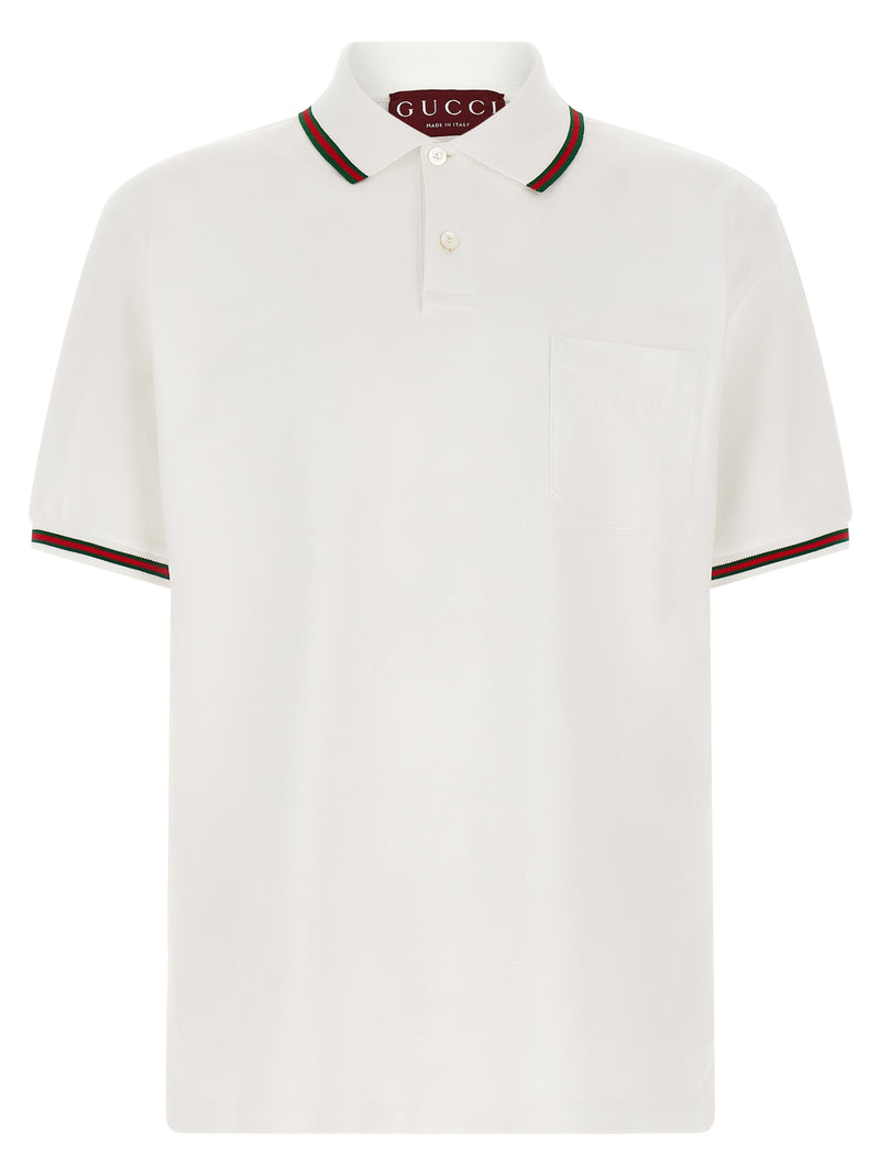 Polo Gucci en coton blanc