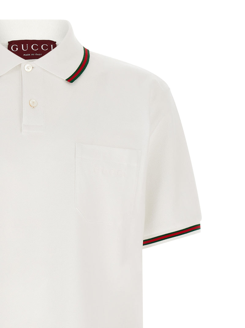 Polo Gucci en coton blanc