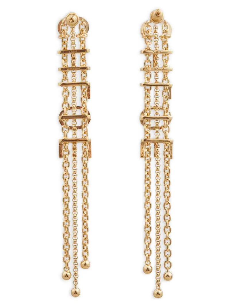Boucles d'oreilles Chloé en laiton doré