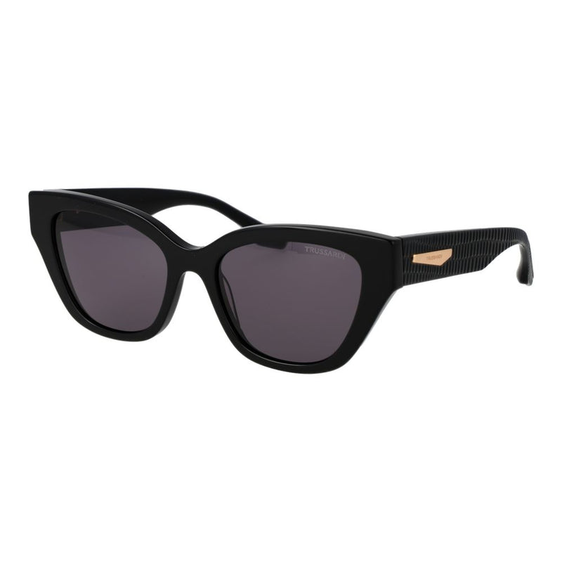 Trussardi Black Acetate Cat Eye Sunglasses for Women