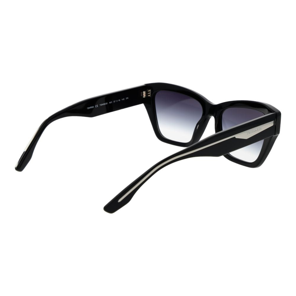 Lunettes de soleil Trussardi en acétate noir