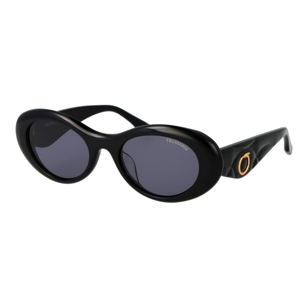 Lunettes de soleil Trussardi en acétate noir