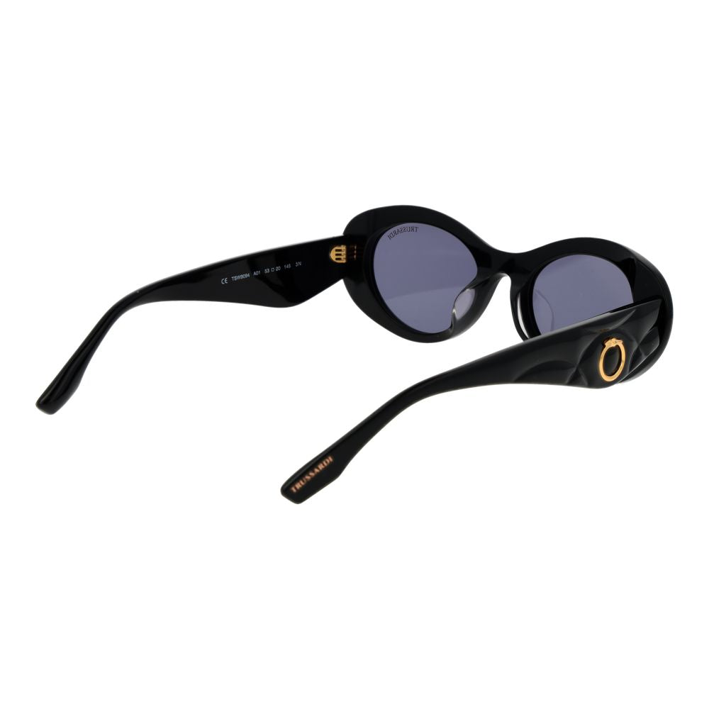 Lunettes de soleil Trussardi en acétate noir