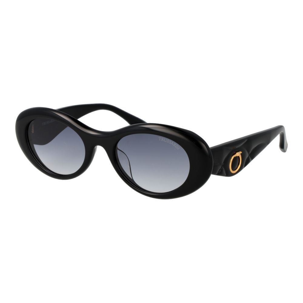 Lunettes de soleil Trussardi en acétate noir