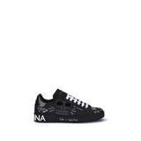 Baskets Dolce & Gabbana noires en cuir de veau Bos Taurus