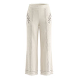 Pantalon blanc en coton pour femme Trussardi Jeans