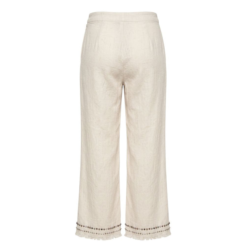 Pantalon blanc en coton pour femme Trussardi Jeans