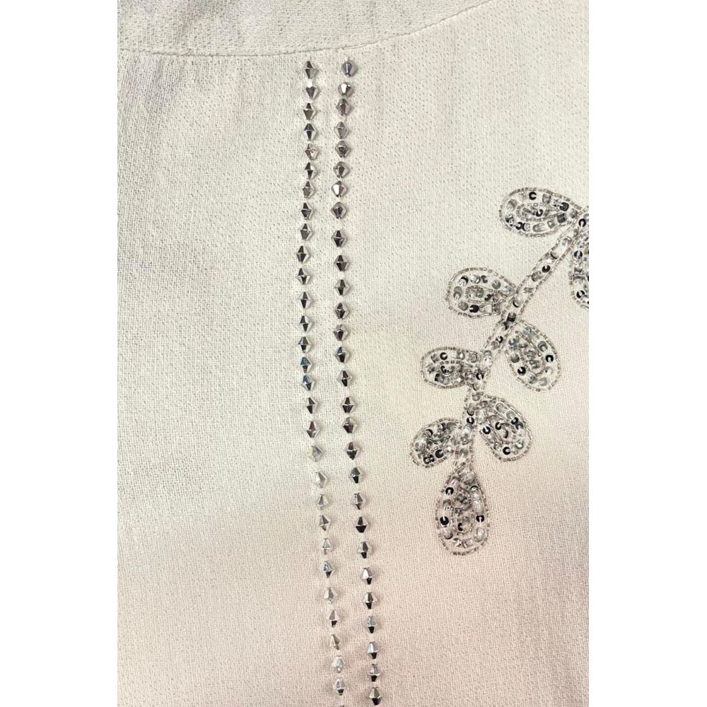 Pantalon blanc en coton pour femme Trussardi Jeans