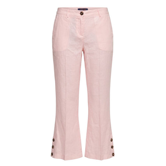 Pantalon Femme Rose en Lin Trussardi Jeans