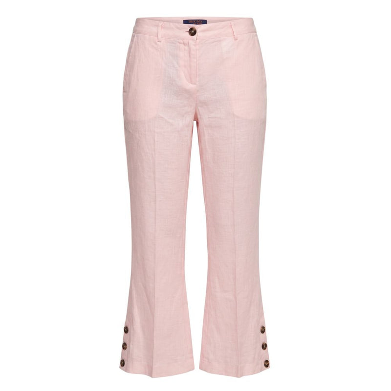 Pantalon Femme Rose en Lin Trussardi Jeans