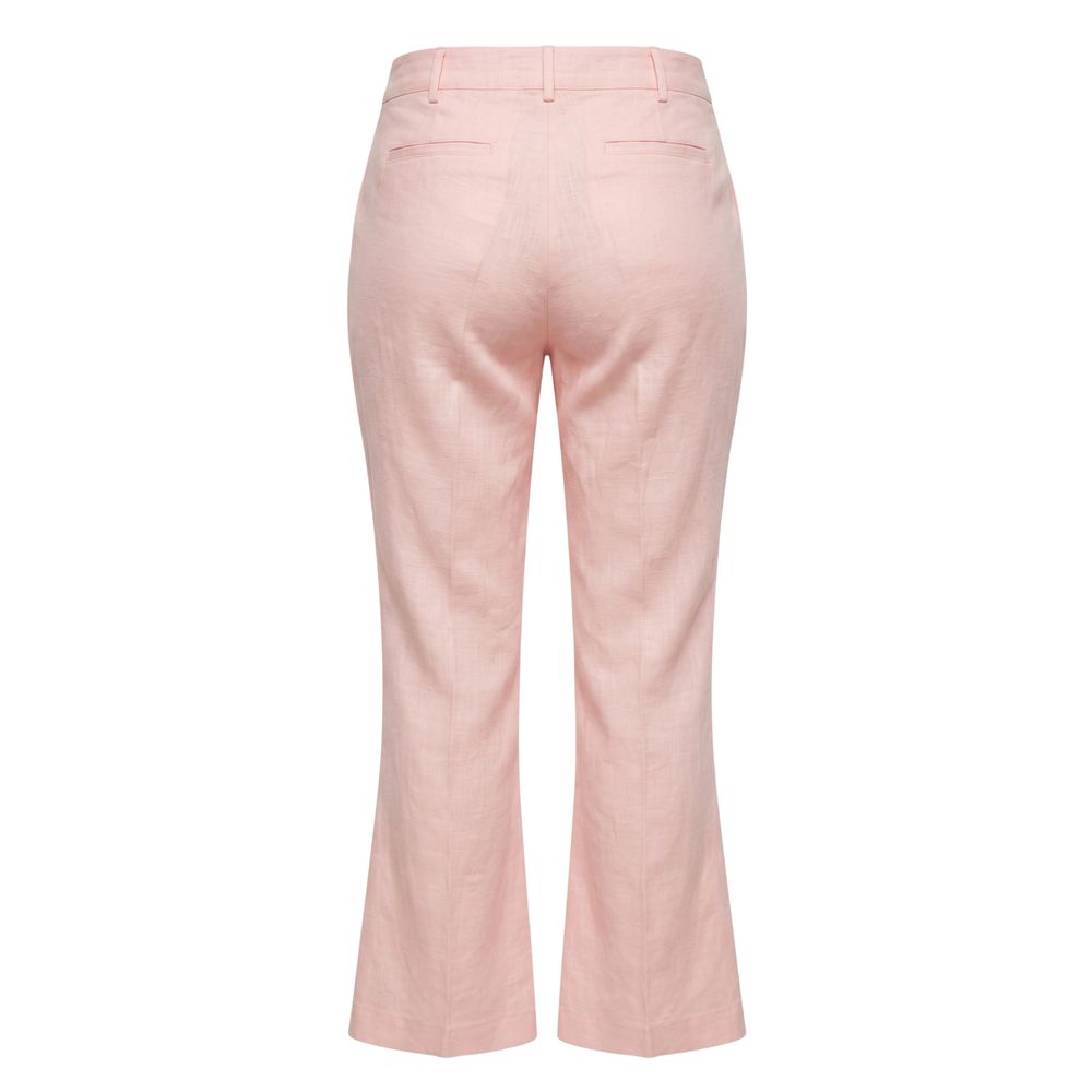 Pantalon Femme Rose en Lin Trussardi Jeans