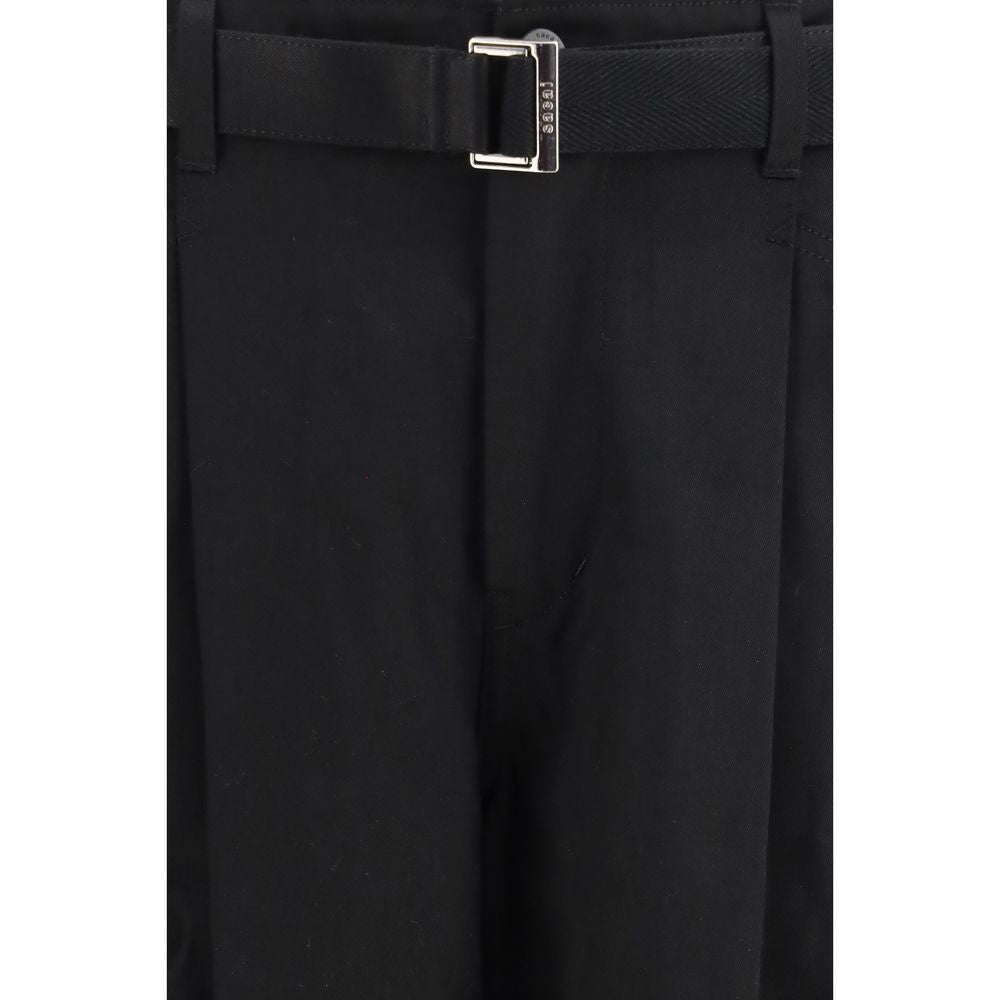 Pantalon Chino Sacai Noir en Coton