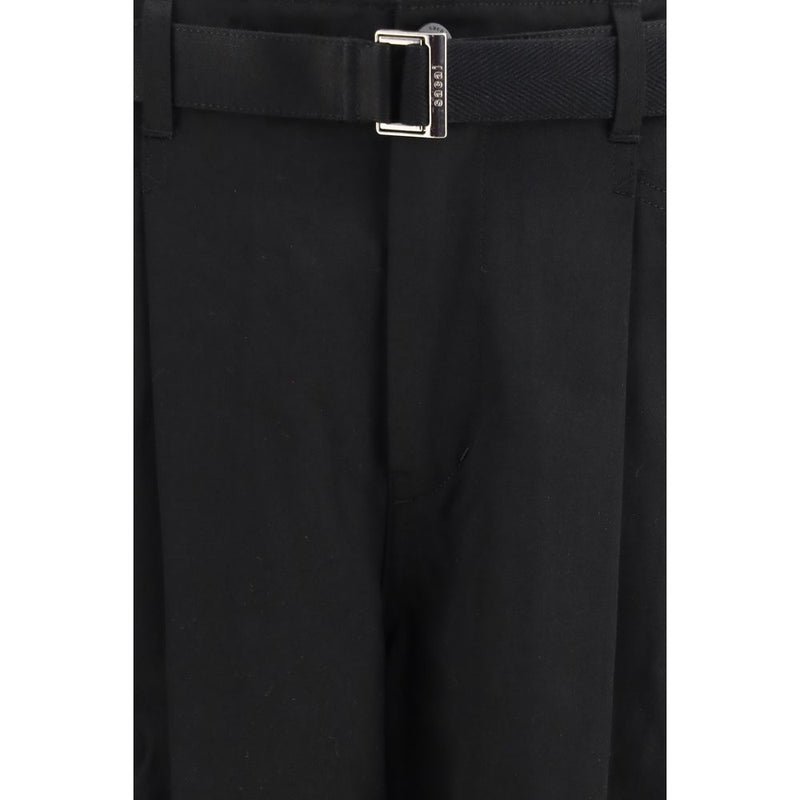 Pantalon Chino Sacai Noir en Coton