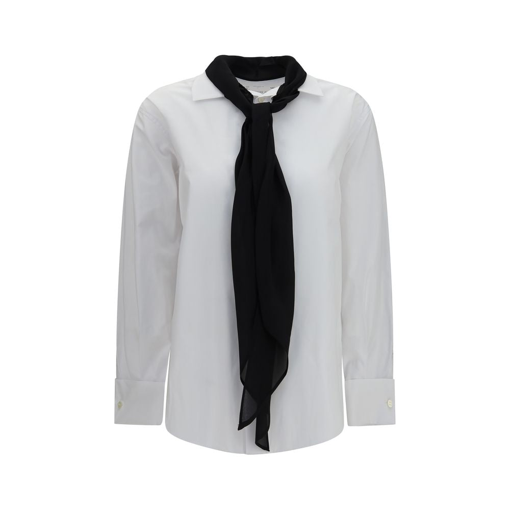 Chemise habillée en polyester blanc Sacai