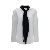 Chemise habillée en polyester blanc Sacai