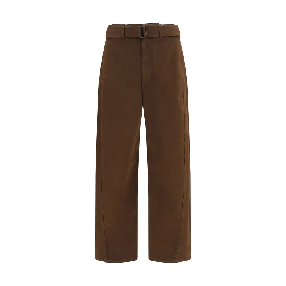 Pantalon décontracté Lemaire en coton marron