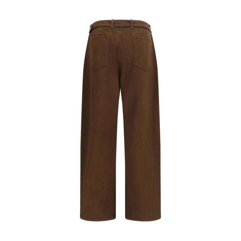 Pantalon décontracté Lemaire en coton marron
