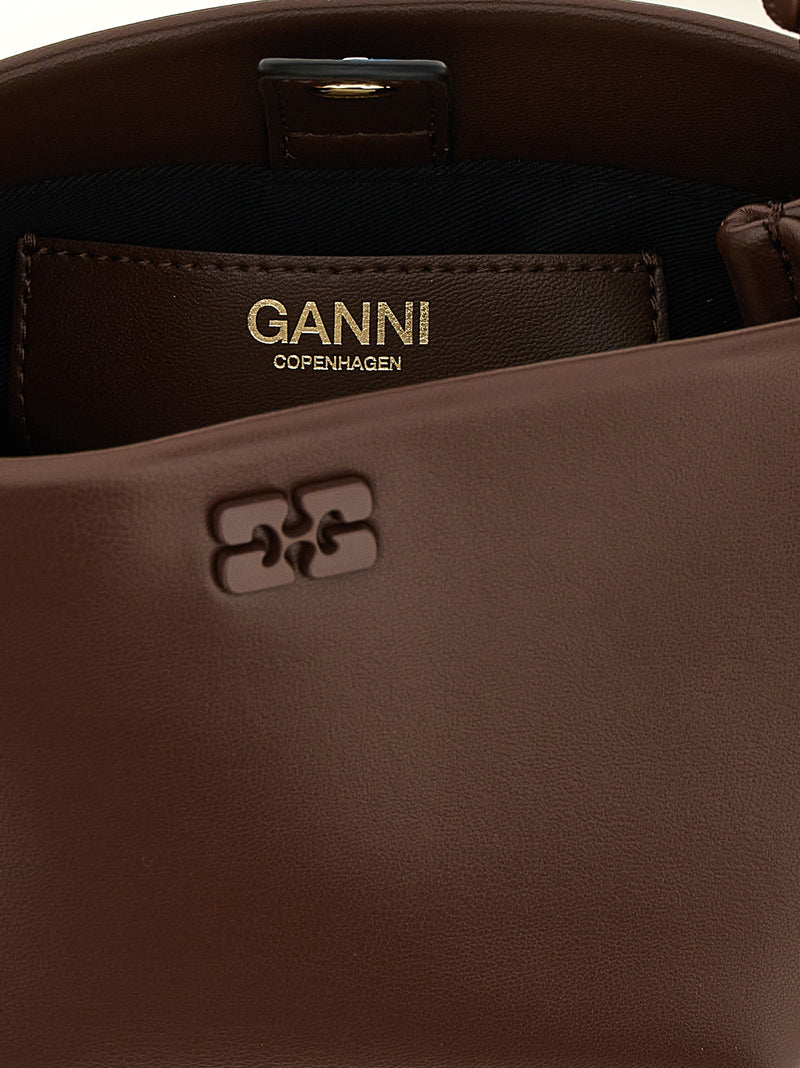 Ganni Brown Leather Handbag