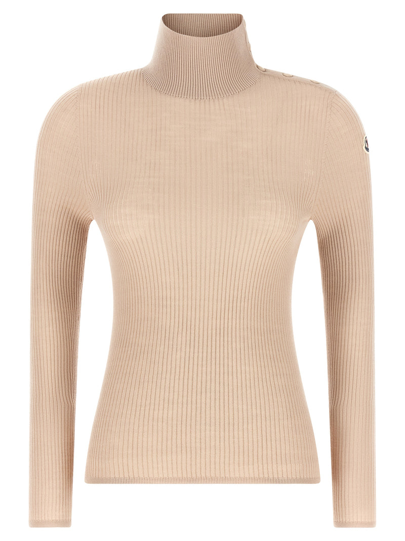 Gilet Moncler en Laine Vierge Beige